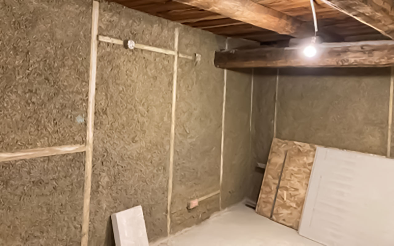 Doublage intérieur en béton de chanvre