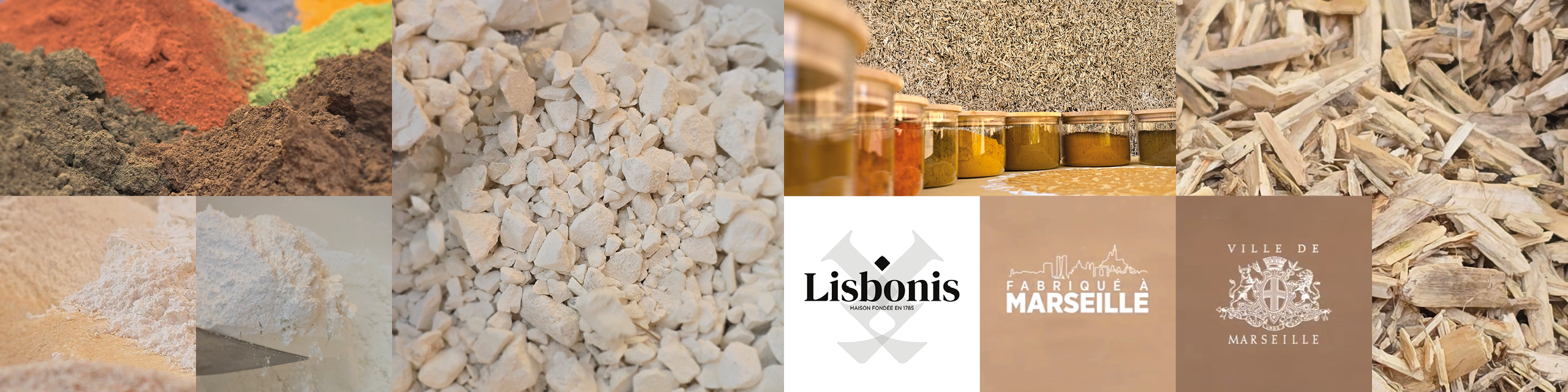 chaux, sables, pigments, les matières premières de Lisbonis®